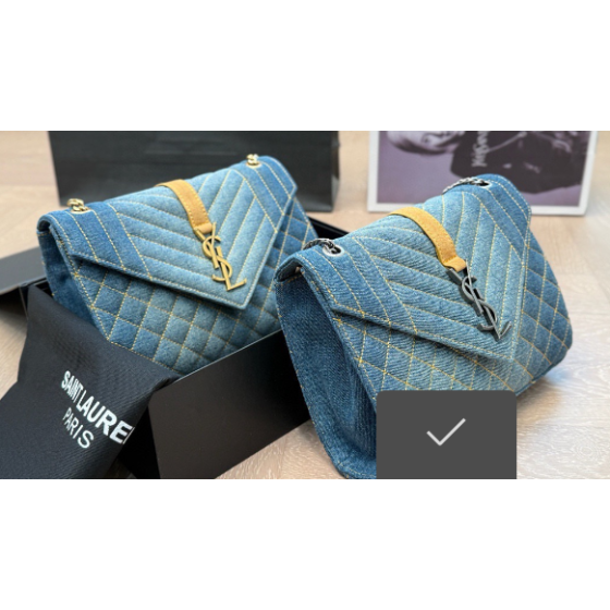 YSL Saint Laurent denim bag